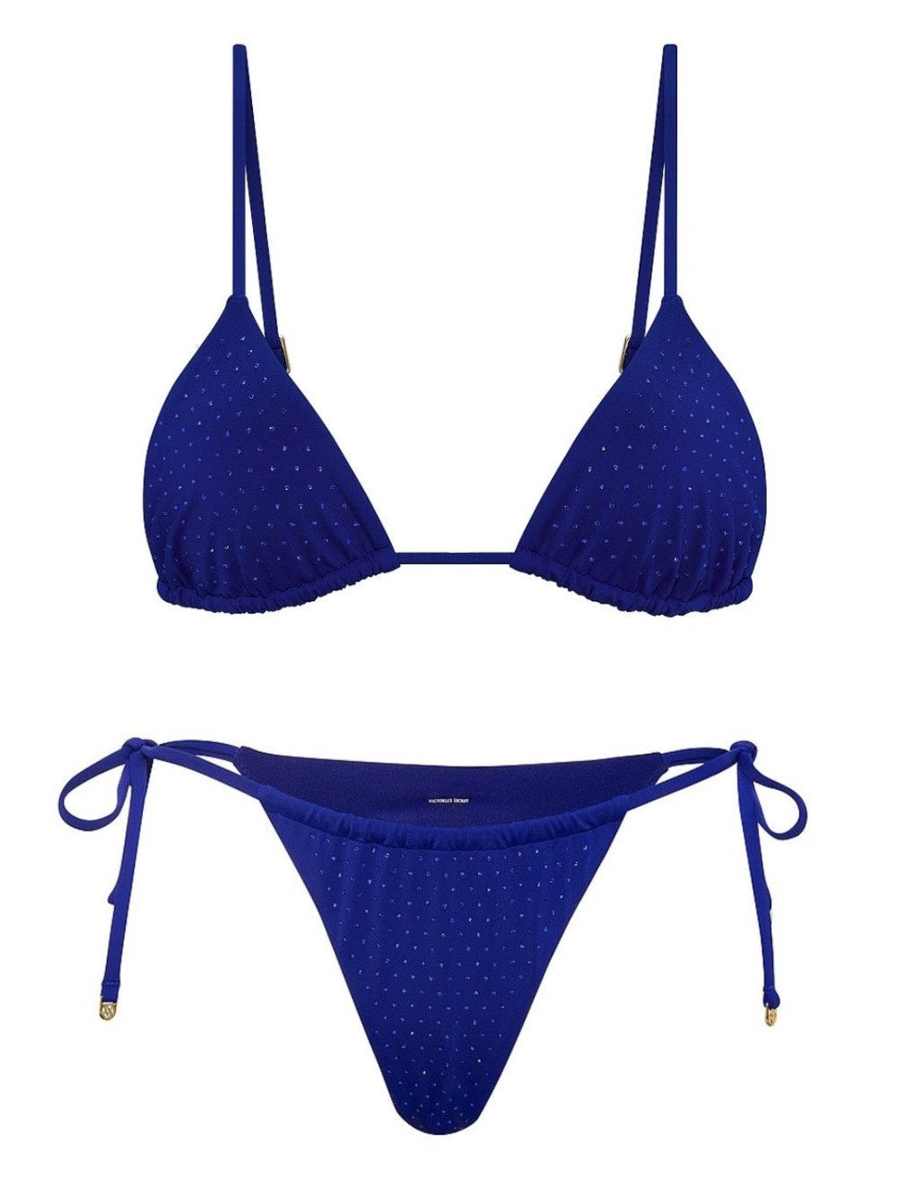 Victoriaโs Secret Swim NWT Diamontรฉ Tiny Triangle Bikini Set Small